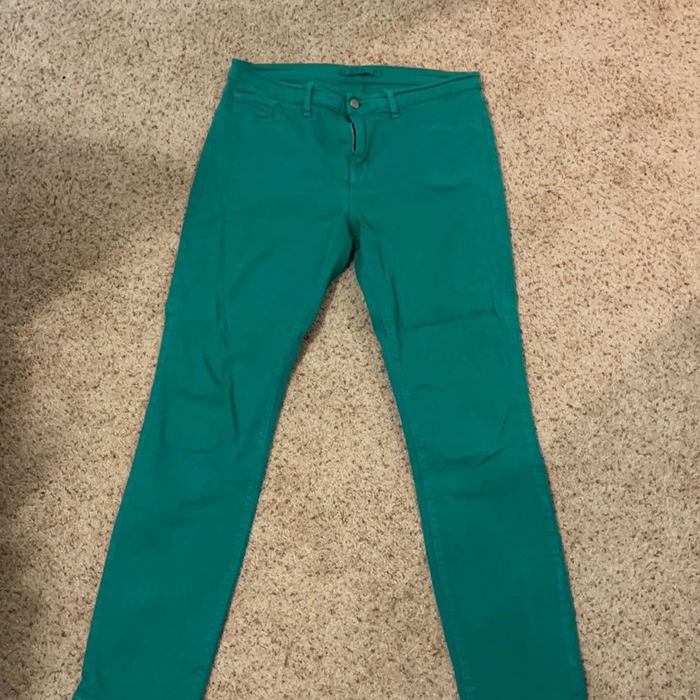 J Brand green skinny jeans